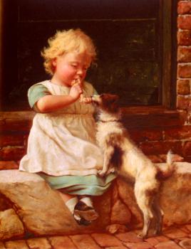 查爾斯 斯彭斯萊赫 A Young Girl And Her Dog